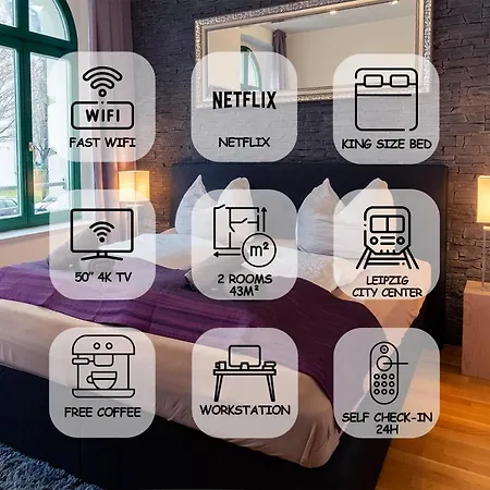 Feelgoodflats Design Apartment In City Center, Central Station Close With Netflix Und Workplace Leipzig Exterior photo